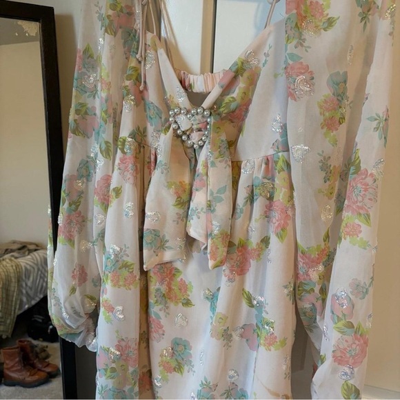 For Love And Lemons Pink Floral Dress - Picture 4 of 7